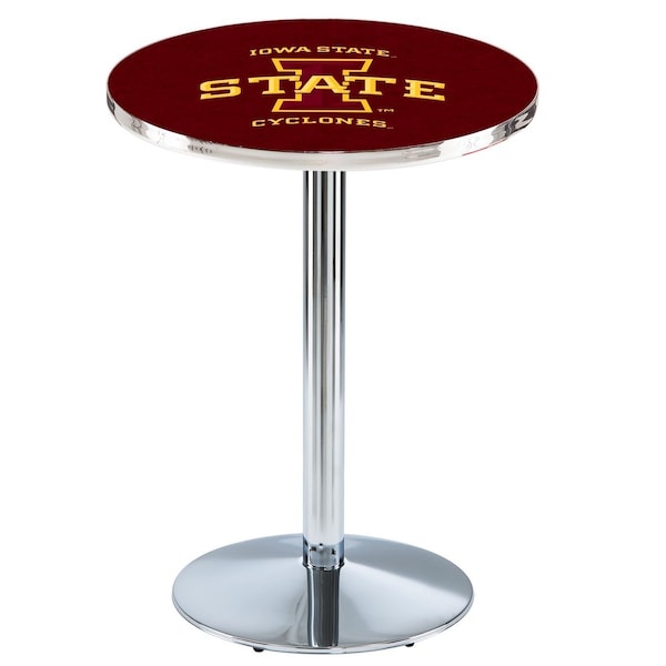 42" Chrome Iowa State Pub Table